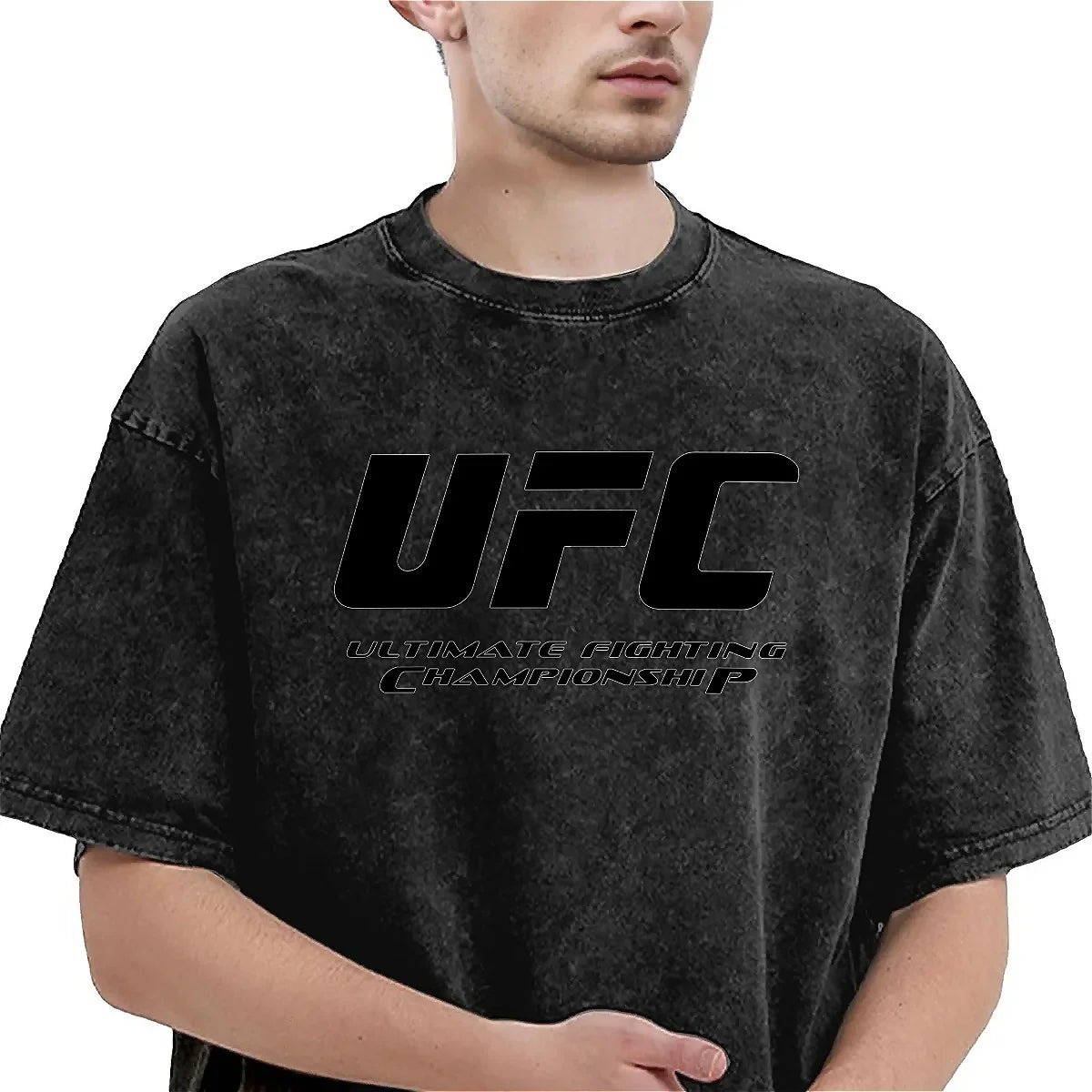 UFC "Ultimate fighting championship" Black Washed Tee