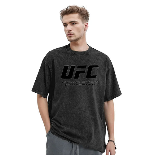 UFC "Ultimate fighting championship" Black Washed Tee